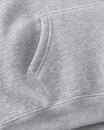 Romimi Heavyweight Hoodie in Grey Melange, fabric close-up