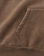 Romimi Heavyweight Hoodie in Mocha, fabric close-up