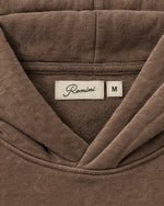 Romimi Heavyweight Hoodie in Mocha, label close-up