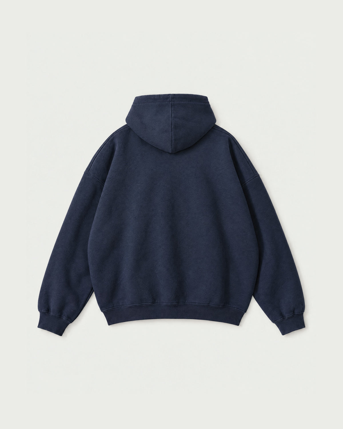 Romimi Heavyweight Hoodie in Navy, back view