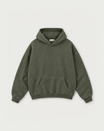 Romimi Heavyweight Hoodie in Olive, front view