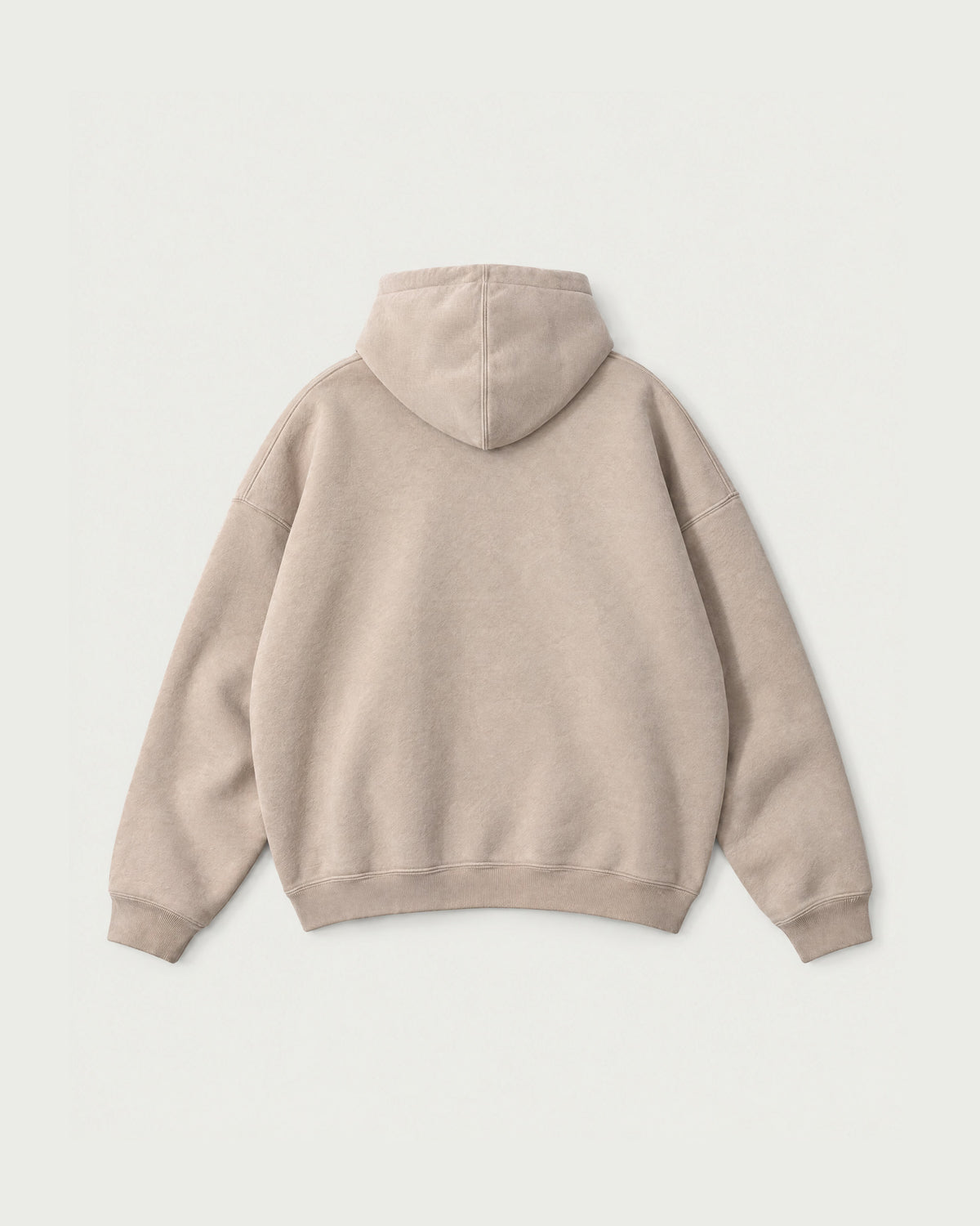 Romimi Heavyweight Hoodie in Sand, back view
