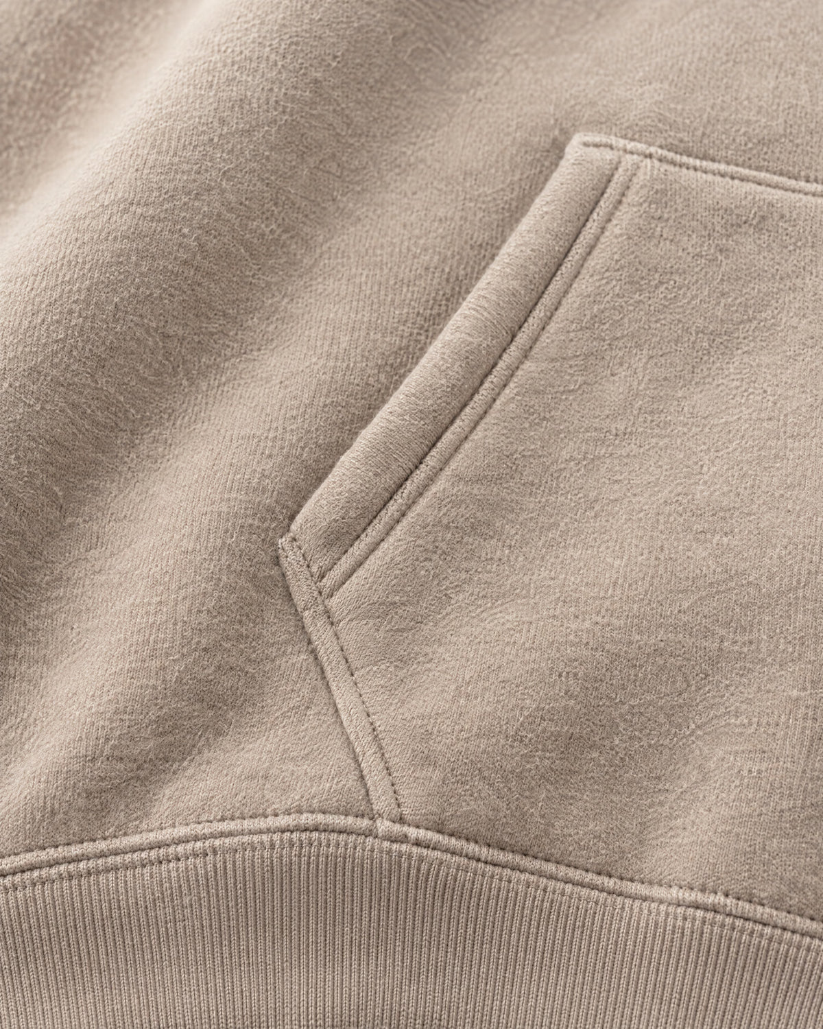 Romimi Heavyweight Hoodie in Sand, fabric close-up