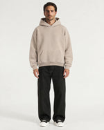 Romimi Heavyweight Hoodie in Sand, worn