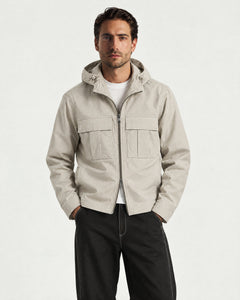 Technische Kapuzenjacke - Beige - Erwachsene