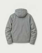 Romimi Hooded Tech Jacket in Sage Grey, back view