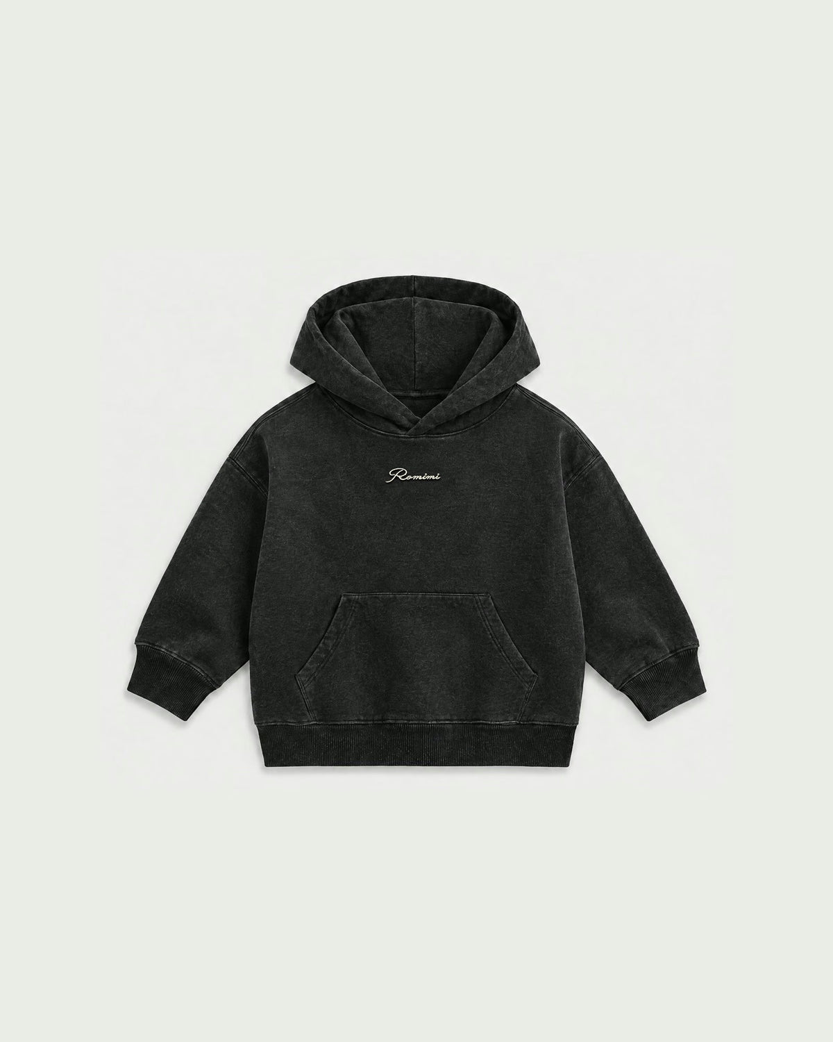 Romimi Hoodie - Black for kids, front view