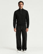 Romimi Knit Half-Zip in Black, worn