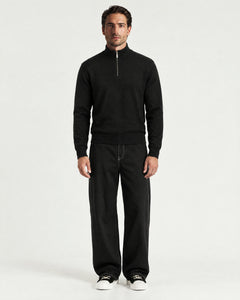 Knit Half-Zip - Black - Adult