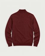 Romimi Knit Half-Zip in Burgundy, back view