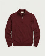Romimi Knit Half-Zip in Burgundy, front view