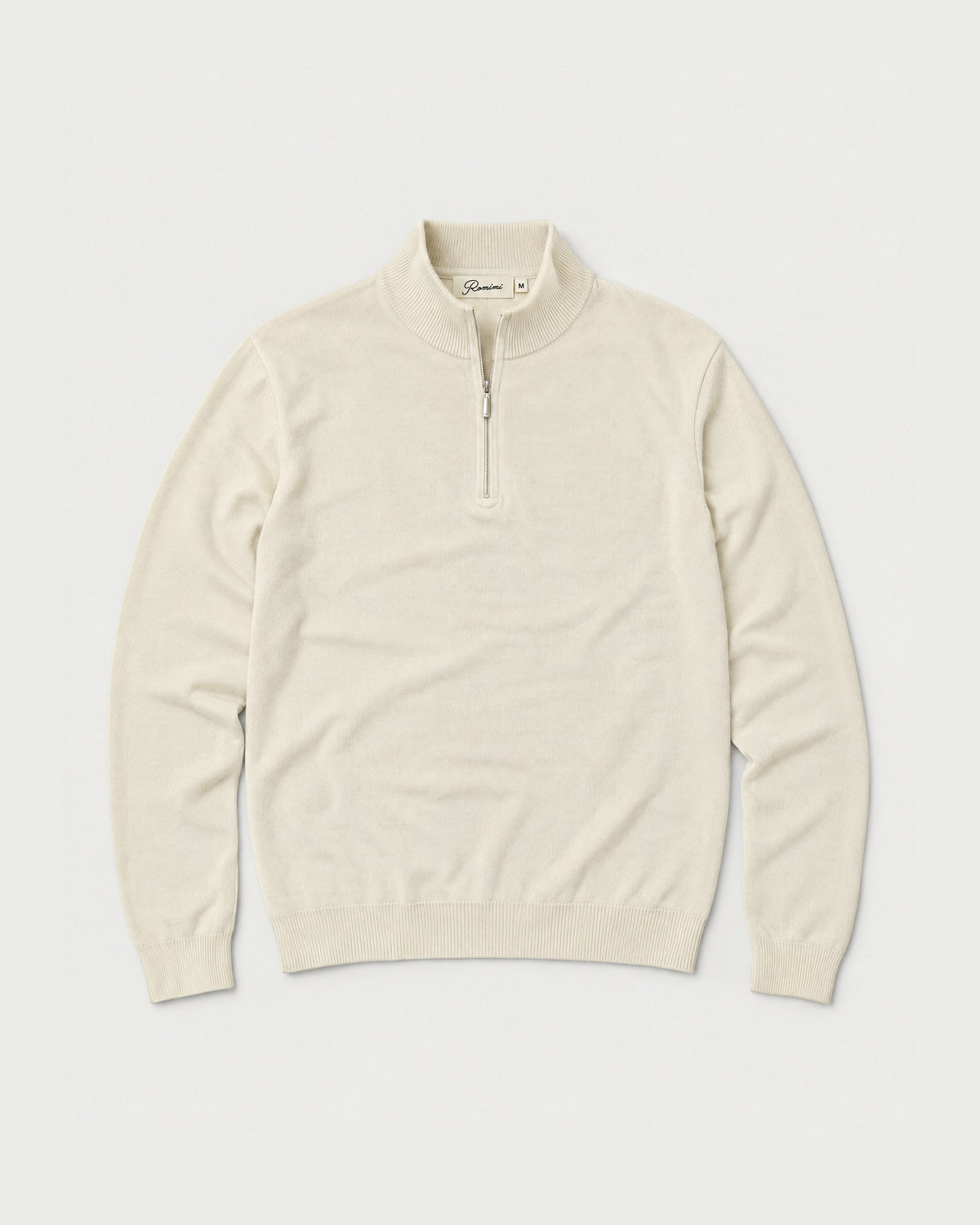Romimi Knit Half-Zip in Cream, front view