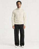 Romimi Knit Half-Zip in Cream, worn