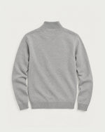 Romimi Knit Half-Zip in Grey Melange, back view
