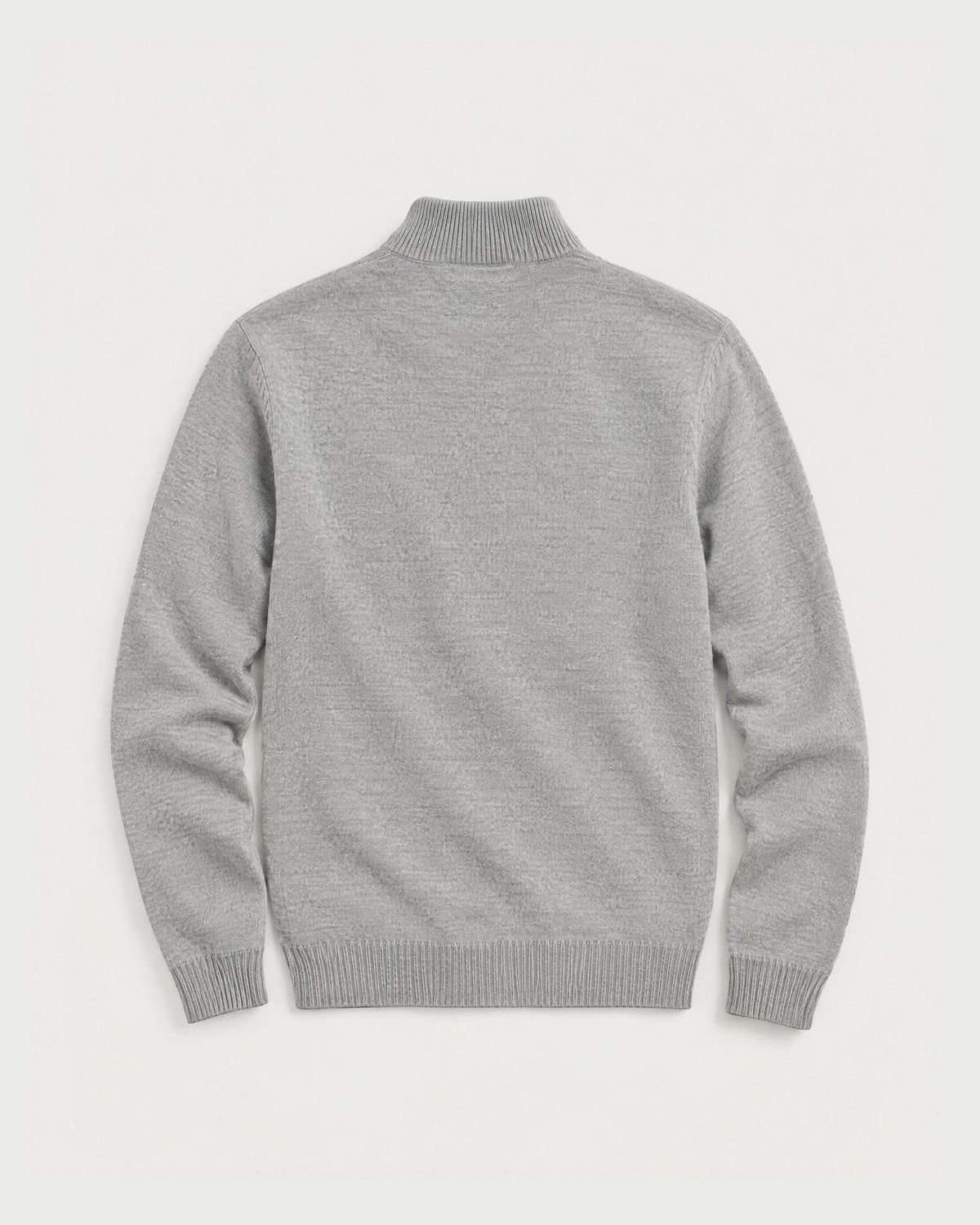 Romimi Knit Half-Zip in Grey Melange, back view