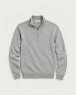 Romimi Knit Half-Zip in Grey Melange, front view