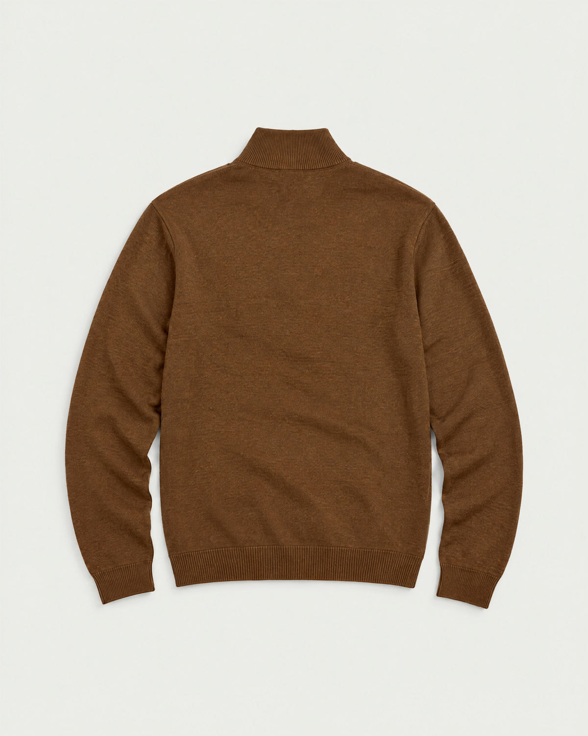 Romimi Knit Half-Zip in Tobacco, back view
