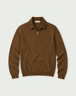 Romimi Knit Half-Zip in Tobacco, front view