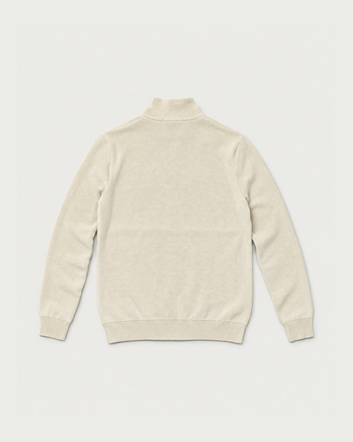 Romimi Knit Zip Cardigan in Cream, back view