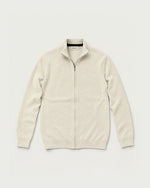Romimi Knit Zip Cardigan in Cream, front view