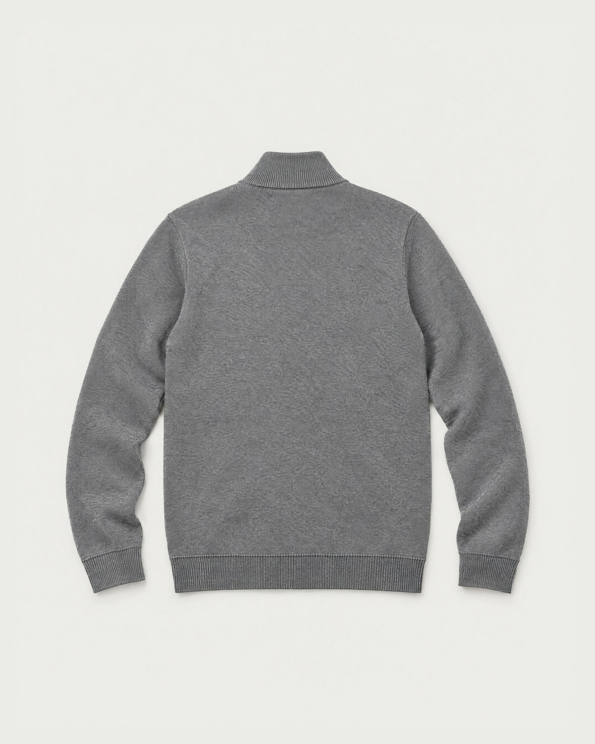 Romimi Knit Zip Cardigan in Grey Melange, back view