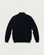 Romimi Knit Zip Cardigan in Navy, back view