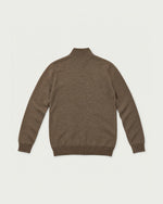 Romimi Knit Zip Cardigan in Taupe, back view