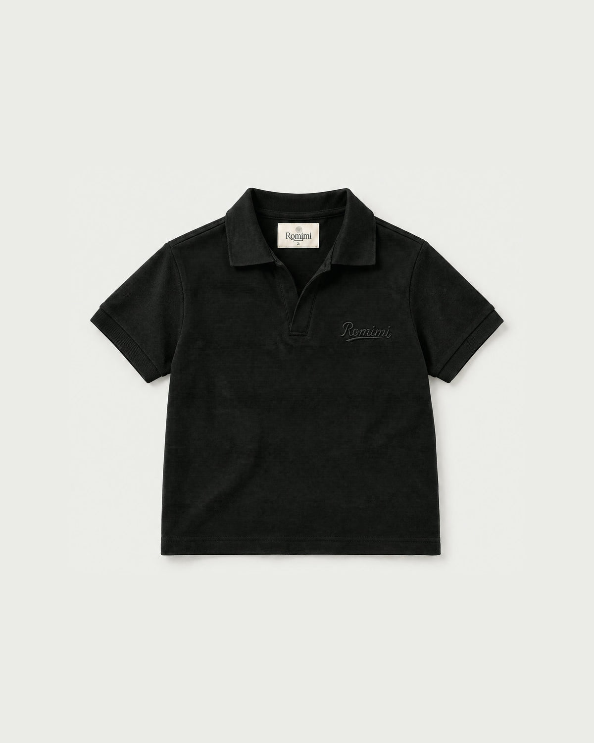 Romimi Laurent Classic Ribbed Polo for kids, front view