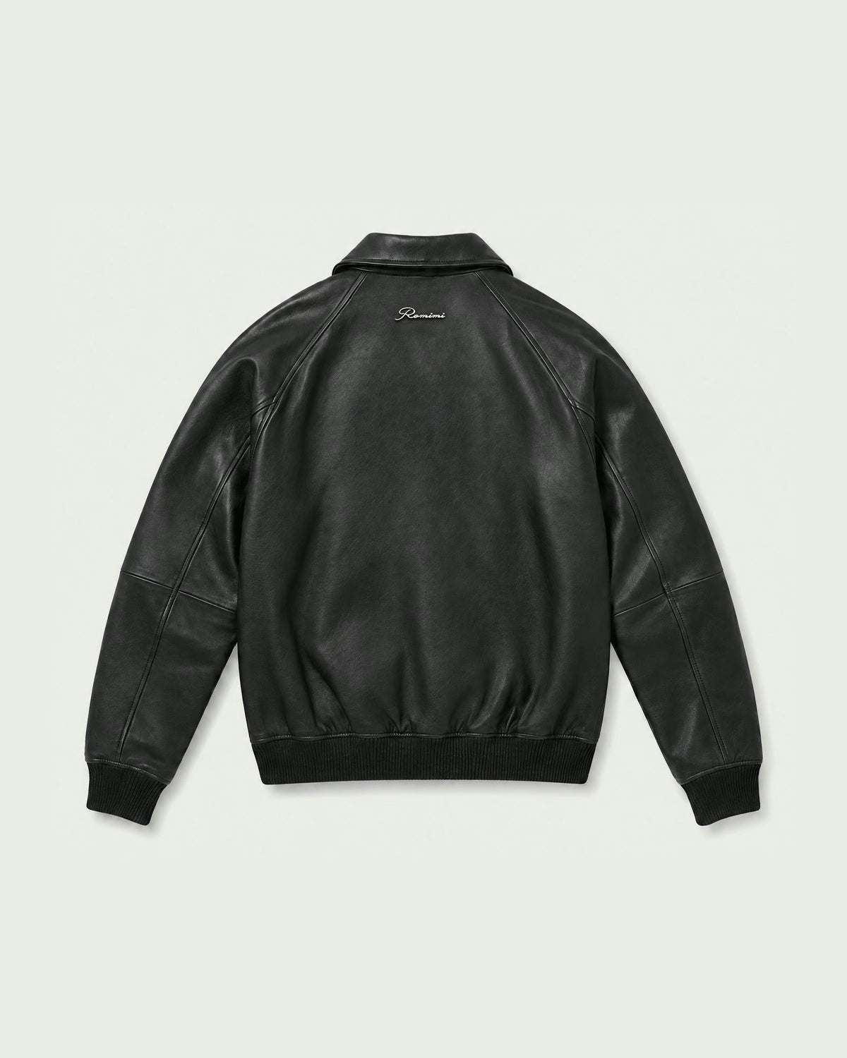 Romimi Leather Jacket - Black, back view