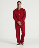 Man wearing the Romimi Pleat Shirt, full length