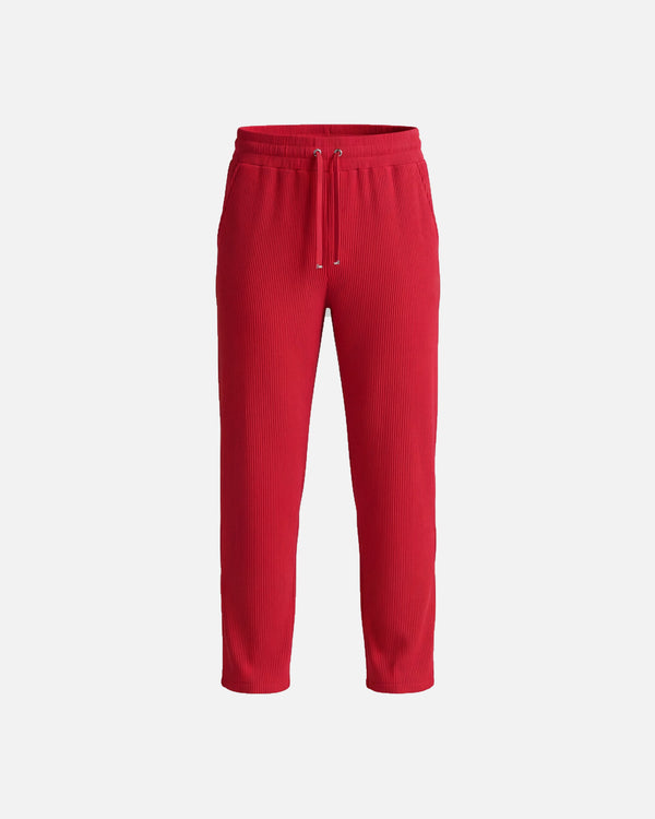 Romimi Legacy Pleat Trousers in burgundy, men product shot, front view
