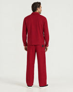 Man wearing the Romimi Pleat Pant, back view