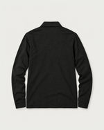 Romimi Mercerized Long Sleeve Polo in Black, back view