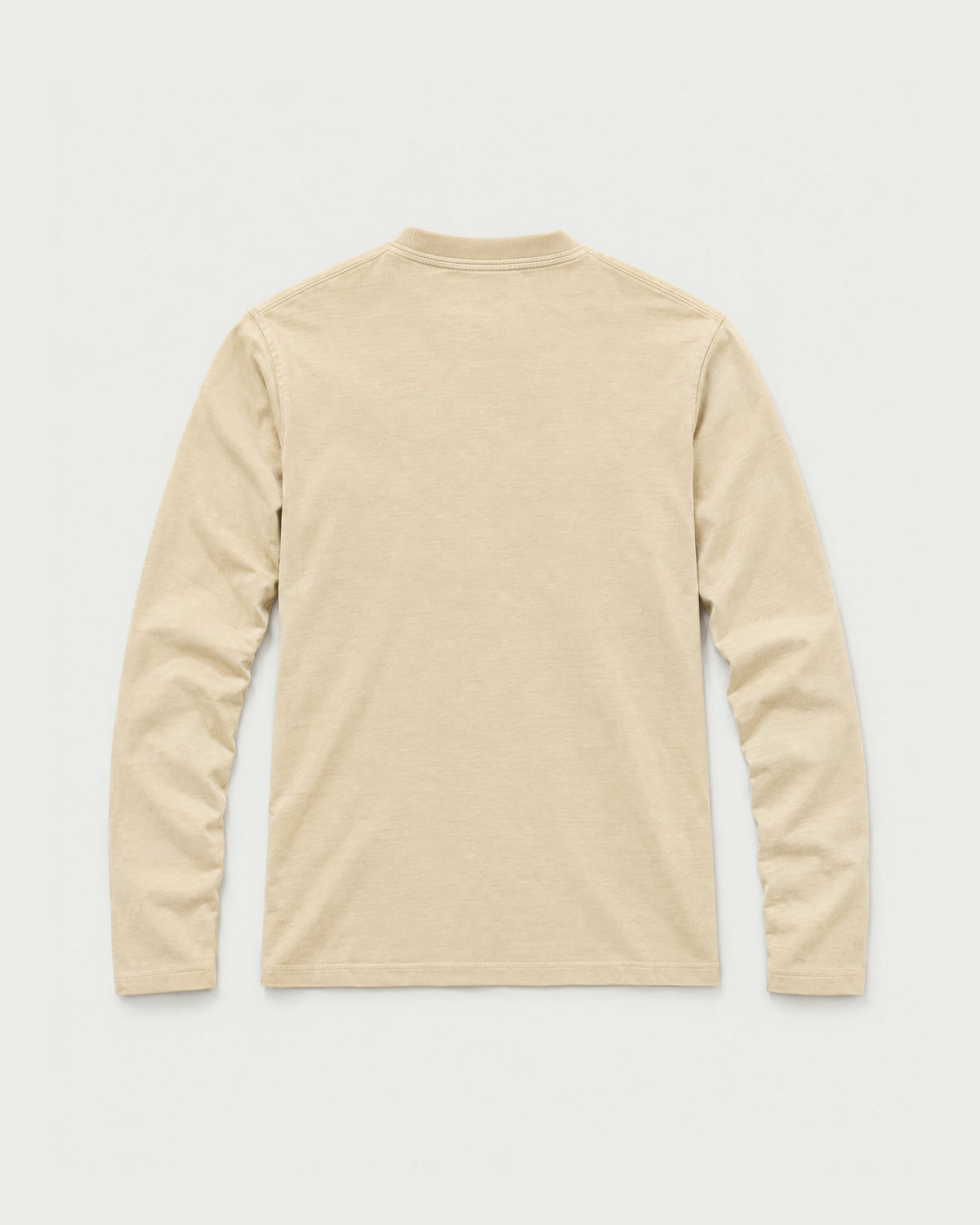 Romimi Mercerized Long Sleeve Tee in Beige, back view