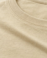 Romimi Mercerized Long Sleeve Tee in Beige, fabric close-up