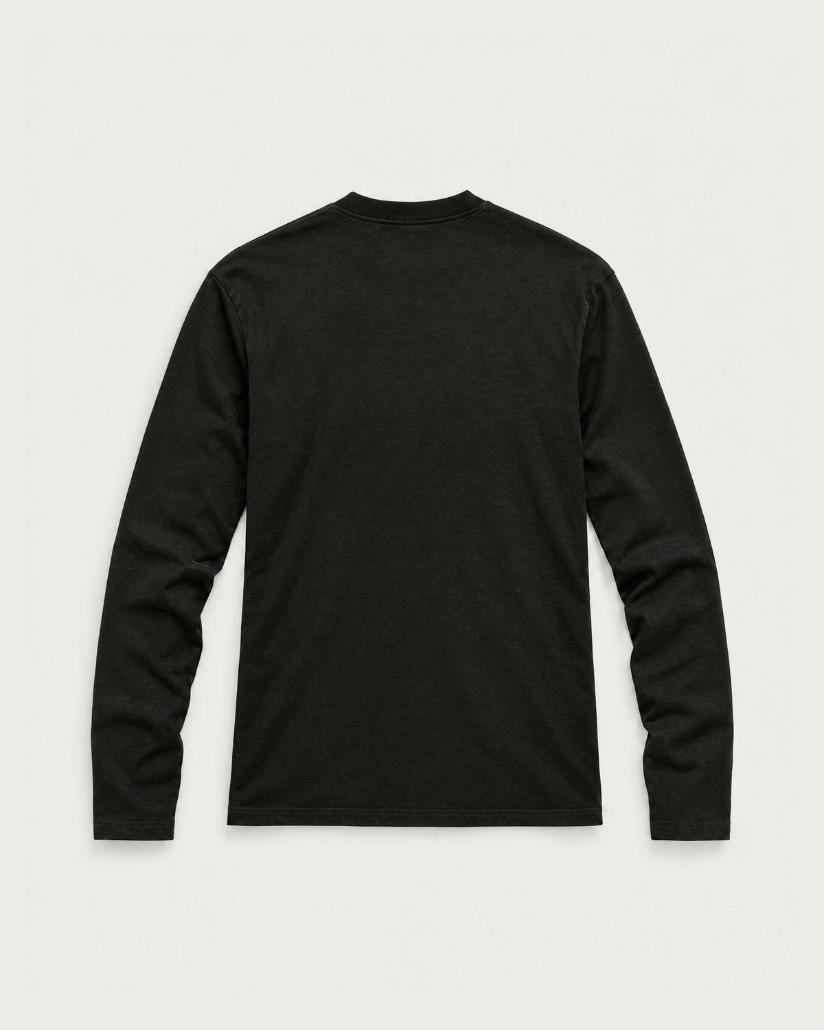 Romimi Mercerized Long Sleeve Tee in Black, back view
