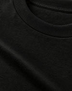 Romimi Mercerized Long Sleeve Tee in Black, fabric close-up
