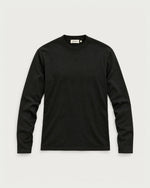 Romimi Mercerized Long Sleeve Tee in Black, front view