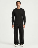 Romimi Mercerized Long Sleeve Tee in Black, worn