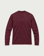 Romimi Mercerized Long Sleeve Tee in Burgundy, back view