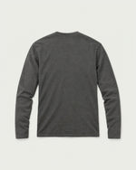 Romimi Mercerized Long Sleeve Tee in Charcoal, back view