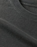 Romimi Mercerized Long Sleeve Tee in Charcoal, fabric close-up