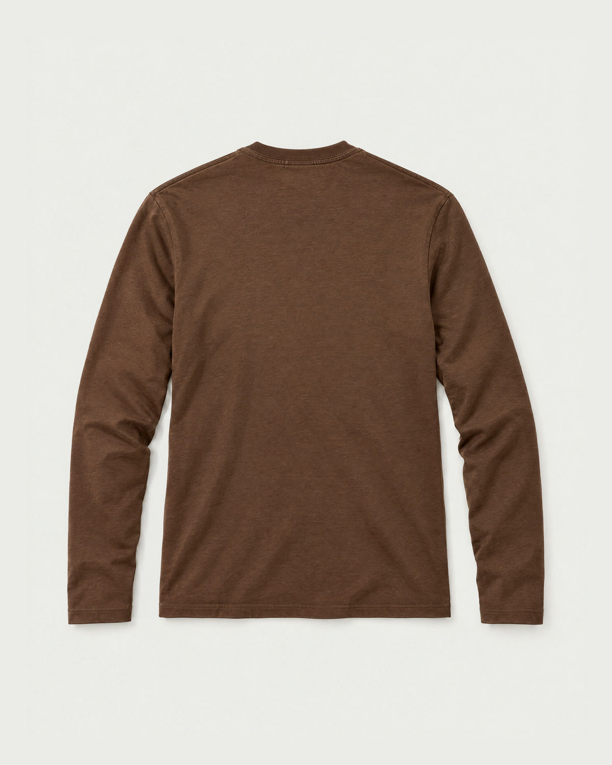 Romimi Mercerized Long Sleeve Tee in Chocolate, back view
