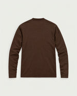 Romimi Mercerized Long Sleeve Tee in Dark Brown, back view