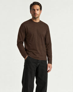 Mercerized Long Sleeve Tee - Dark Brown - Adult
