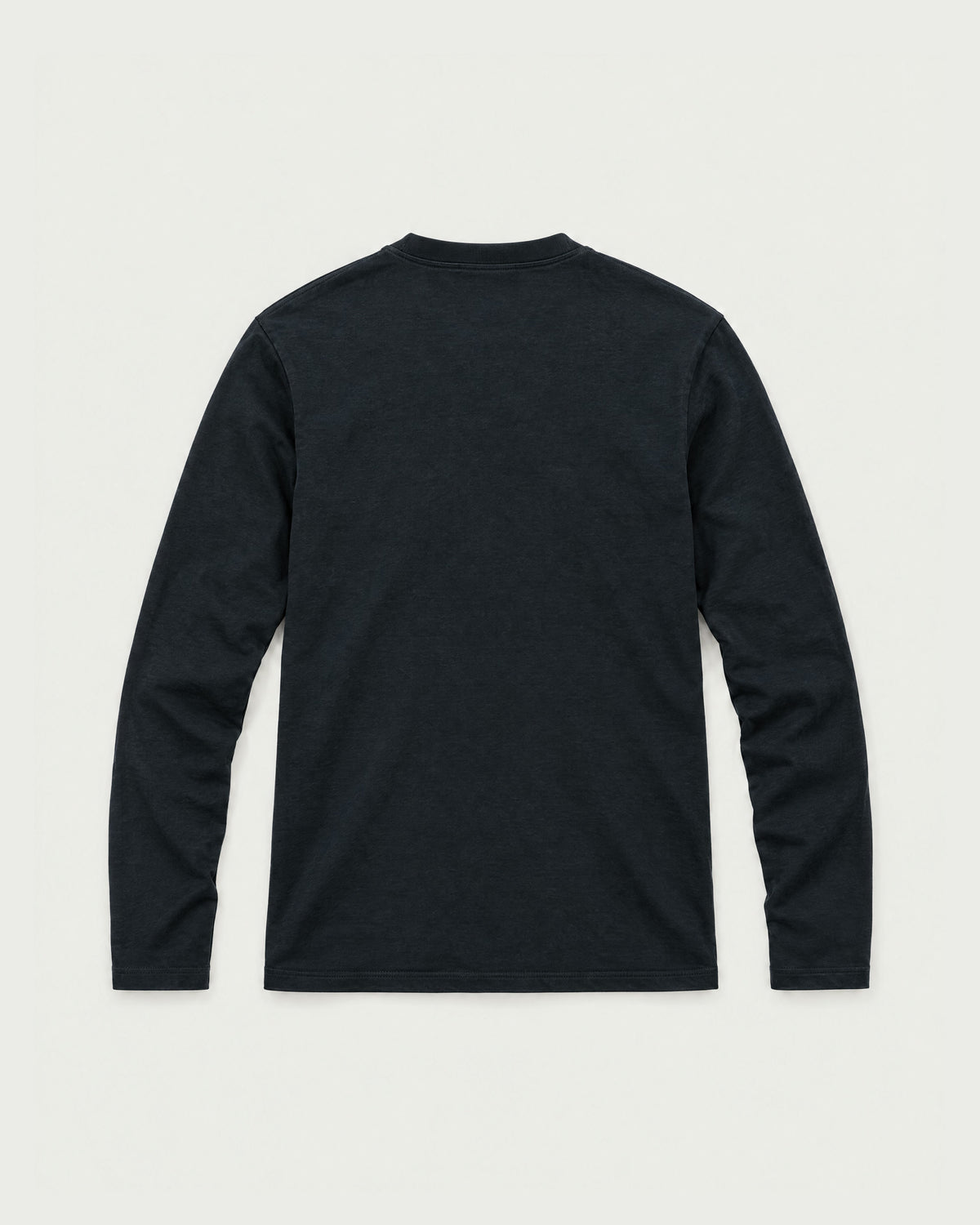 Romimi Mercerized Long Sleeve Tee in Navy, back view