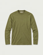 Romimi Mercerized Long Sleeve Tee in Olive, front view