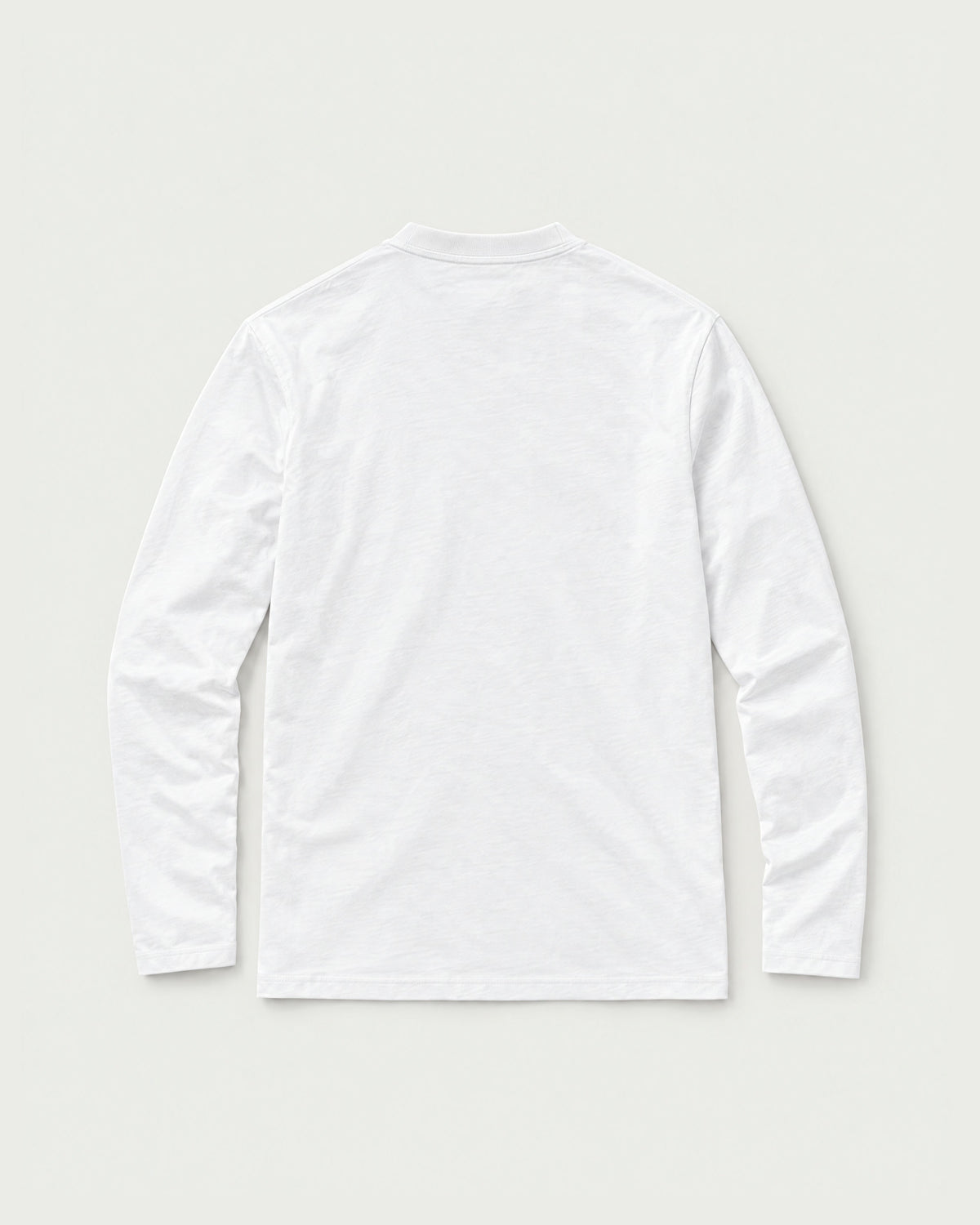 Romimi Mercerized Long Sleeve Tee in White, back view