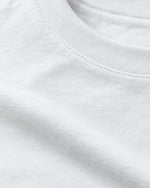 Romimi Mercerized Long Sleeve Tee in White, fabric close-up