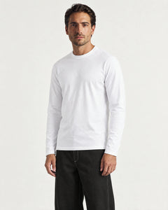 Mercerized Long Sleeve Tee - White - Adult